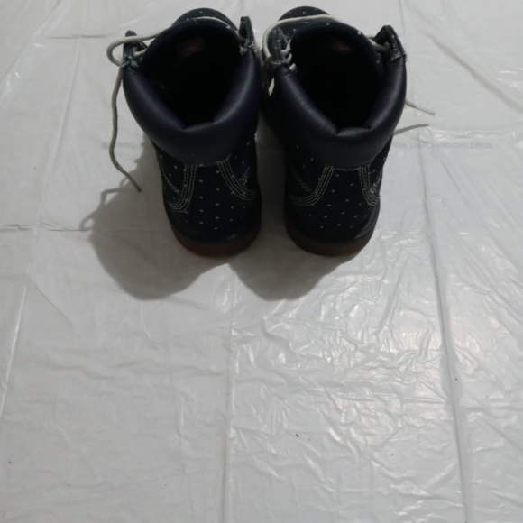 Navy blue white dotted Timberland Size 12 - Picture 3 of 8